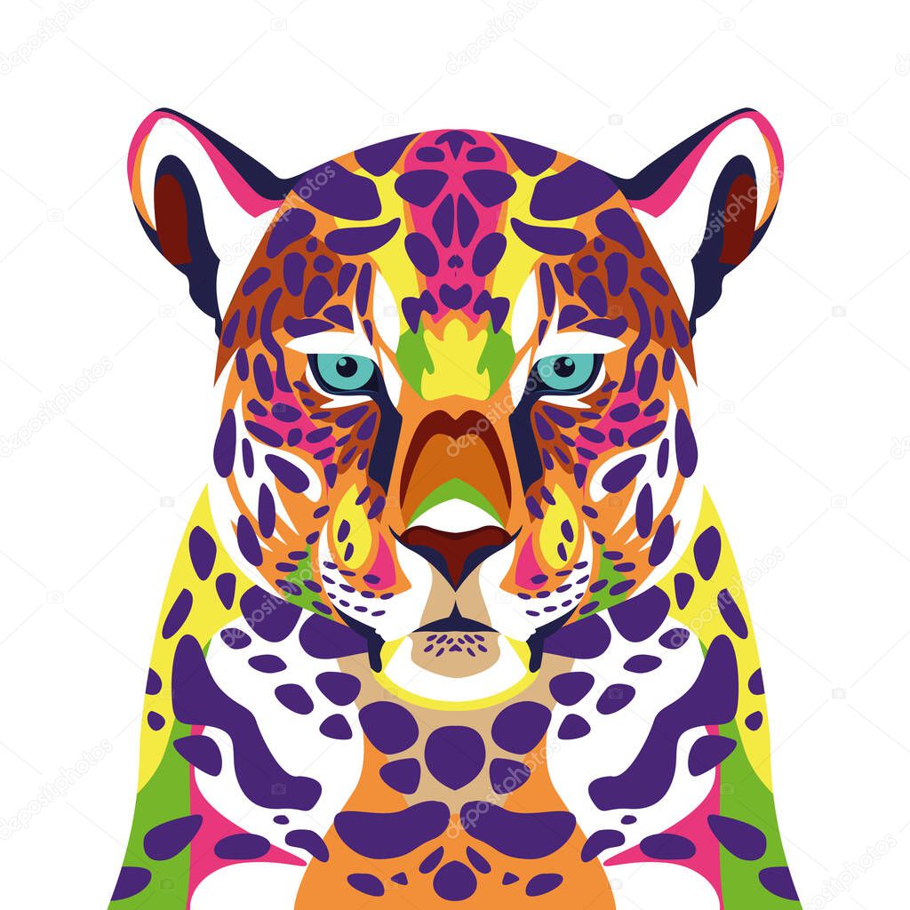 leopard wild life technicolor icon