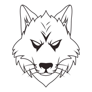 Kurt hayvan vahşi baş karakter simgesi