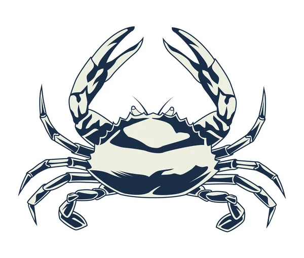 Krab zwierzę morskie szary element ikona — Wektor stockowy