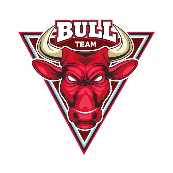 bull animal wild head character with lettering