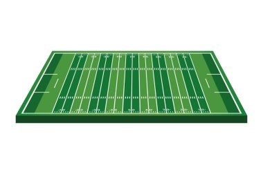 Amerikan futbol kampında yarda havalimanı ikonu