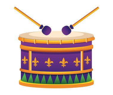 Mardi gras davul enstrüman simgesi