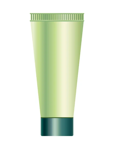Zöld bőrápoló cső termék ikon — Stock Vector