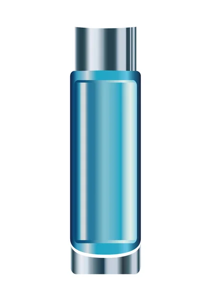 Icône de produit bouteille de soins de la peau bleue — Image vectorielle