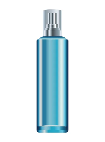 Kék bőrápoló spray flakon termék — Stock Vector