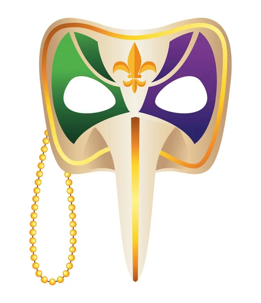 Марди Гра в маске арлекина — стоковый вектор