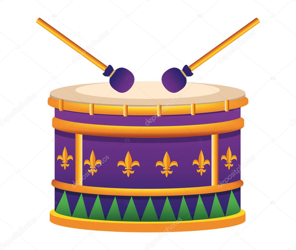 mardi gras drum musical instrument icon