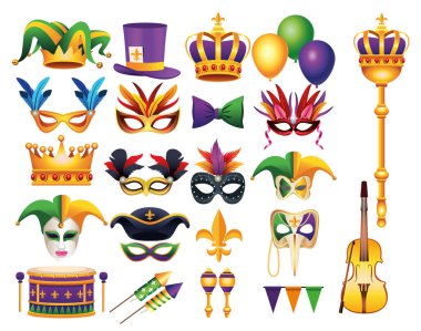 Yirmi iki Mardi Gras Karnavalı Kutlama Kutlaması ikonu
