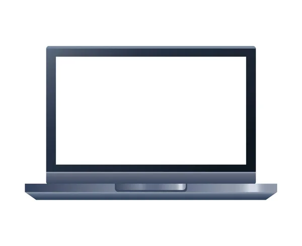 Laptop dator mockup branding front ikon — Stock vektor