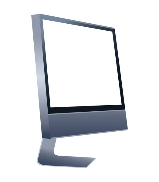 Icona della tecnologia di branding mockup del computer desktop — Vettoriale Stock