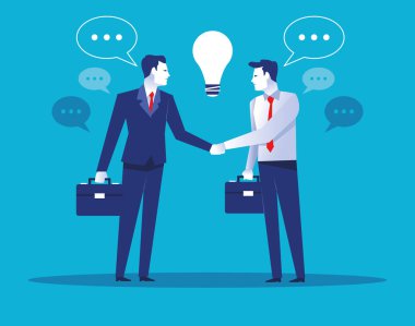 Ampul karakterli iki zarif iş adamı.