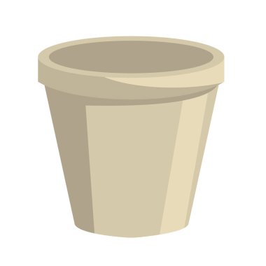 polistiren pot beyaz izole simge