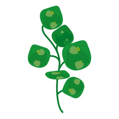 Yapraklı dal yeşil doğa izole simgeler