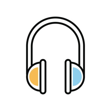 kulaklıklar ses satırı ve biçim simgesi