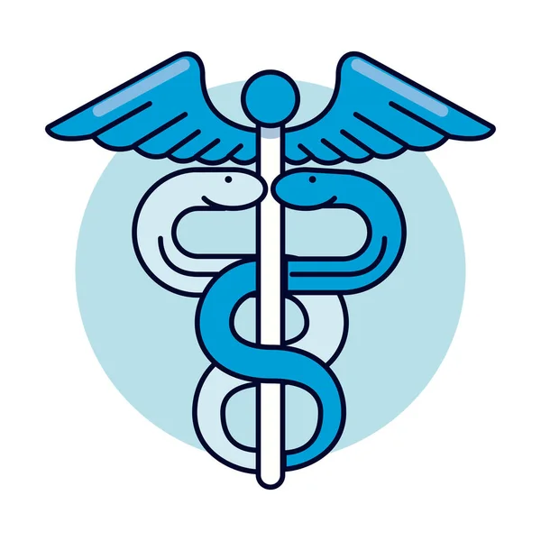 Caduceus símbolo médico icono de salud — Vector de stock