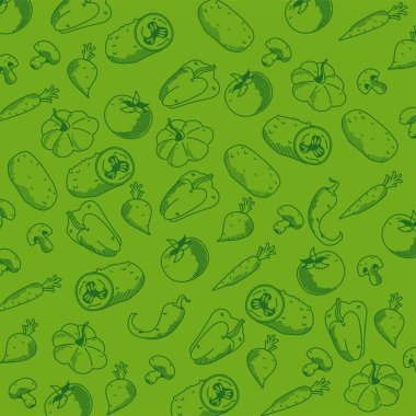 yeşil arka planda sağlıklı ve vejetaryen yemek kalıbı