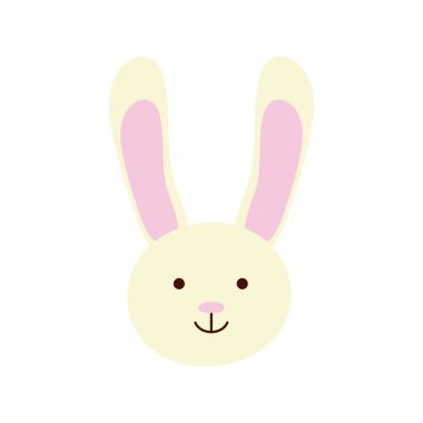 Sevimli tavşan küçük hayvan kafalı karakter.