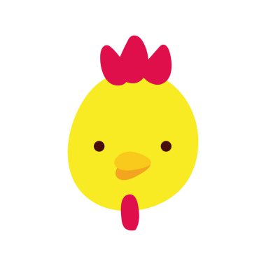 Sevimli, küçük, tavuk kafalı karakter.