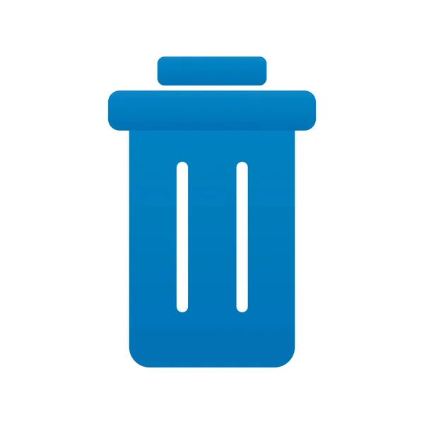 Déchets déchets icône de style plat — Image vectorielle