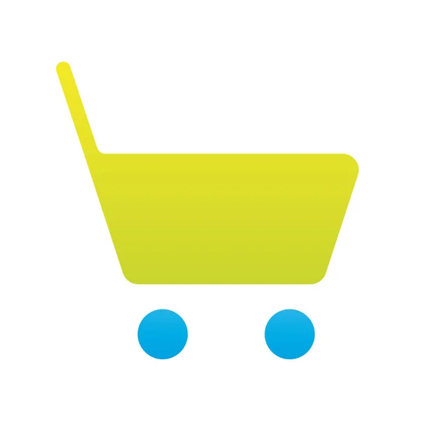 Shopping cart flat style icon — Stock Vector