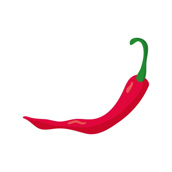 Piment rouge légume nourriture saine icône — Image vectorielle