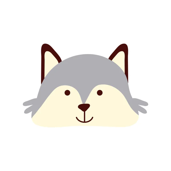Niedlichen Waschbär Tier Kopf Charakter — Stockvektor