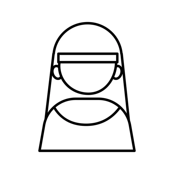 Beroep non werknemer avatar lijn stijl icoon — Stockvector