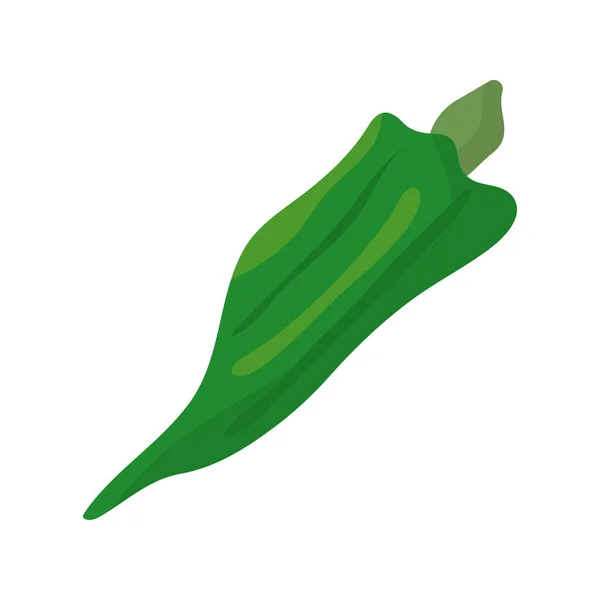 Pimenta verde vegetais ícone de comida saudável — Vetor de Stock
