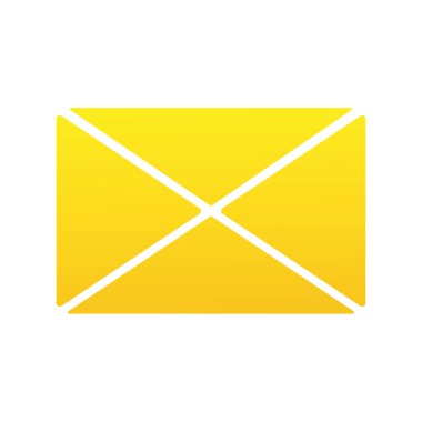 zarf e- posta siluet biçimi simgesi