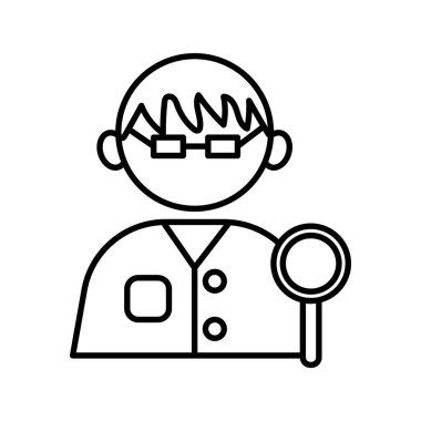 Meslek araştırmacısı avatar çizgisi biçimi simgesi