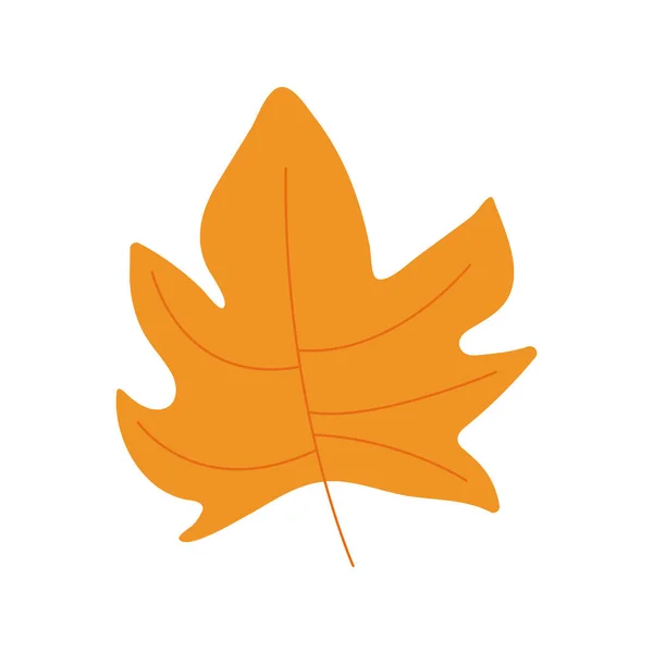 Oranžová barva opustit přírodu ikona — Stockový vektor