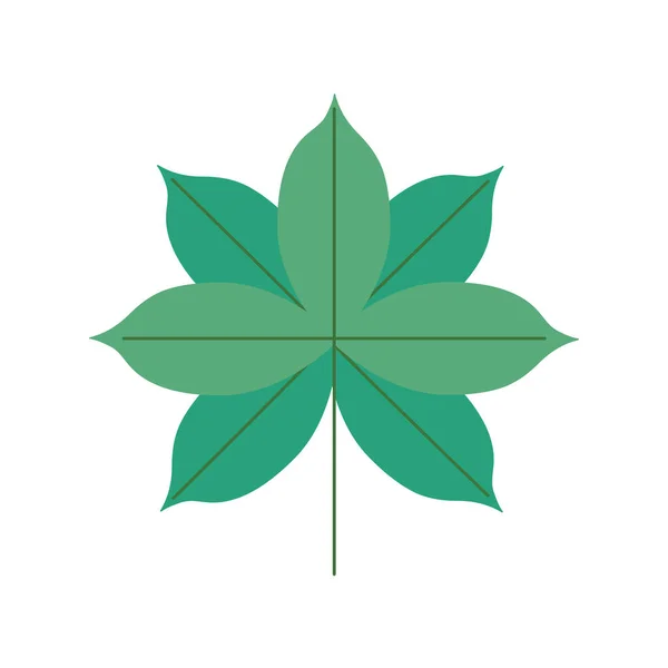 Color verde dejar icono de la naturaleza — Vector de stock