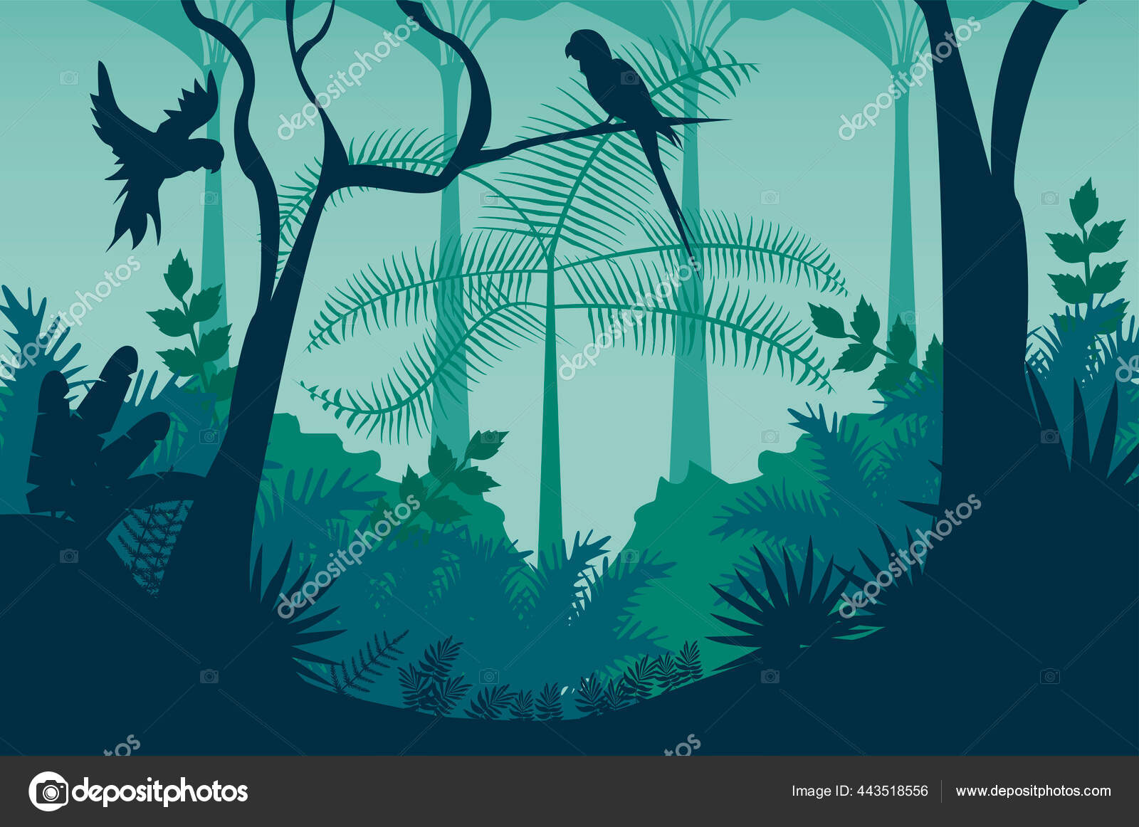 Jungle Background Vector Art & Graphics