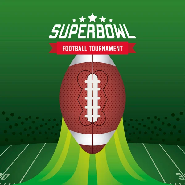 Super Bowl Championship Schriftzug auf Poster mit Luftballon — Stockvektor