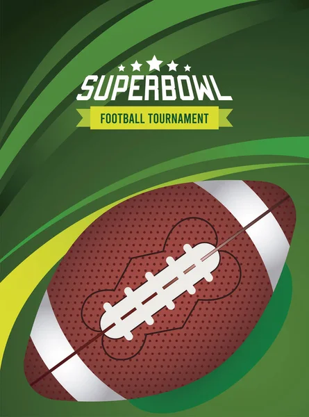 Super Bowl Championship Schriftzug Poster mit Luftballon — Stockvektor