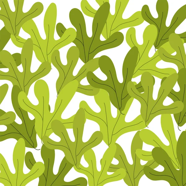 Hojas verdes naturaleza follaje patrón fondo — Vector de stock