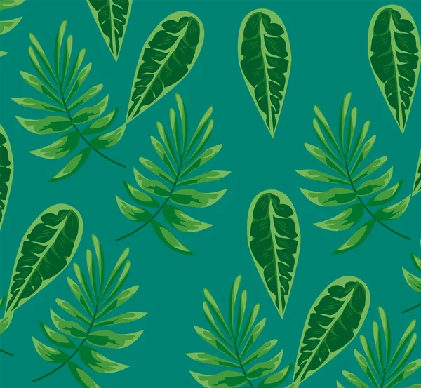 Bitkiler yeşil doğa desenli arkaplan — Stok Vektör