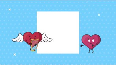 Sevgililer günün kutlu olsun. Kartında kalpler ve arp sesleri var.