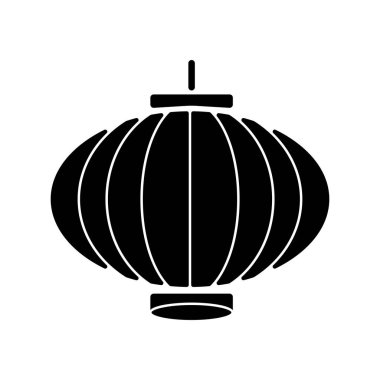 Çin lambası siluet stili simge