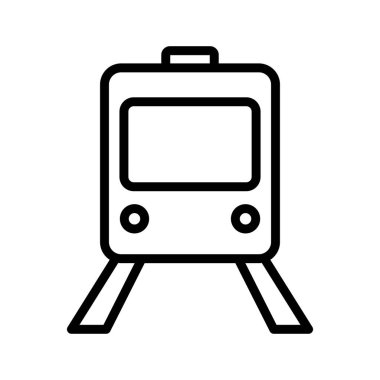 Metro yeraltı taşımacılığı taşıma aracı çizgisi simgesi