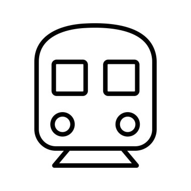 Demiryolu taşımacılığı taşıma aracı çizgisi simgesi