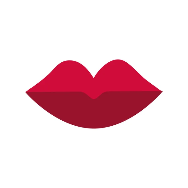 Liebe weiblichen Kuss Marke Symbol — Stockvektor