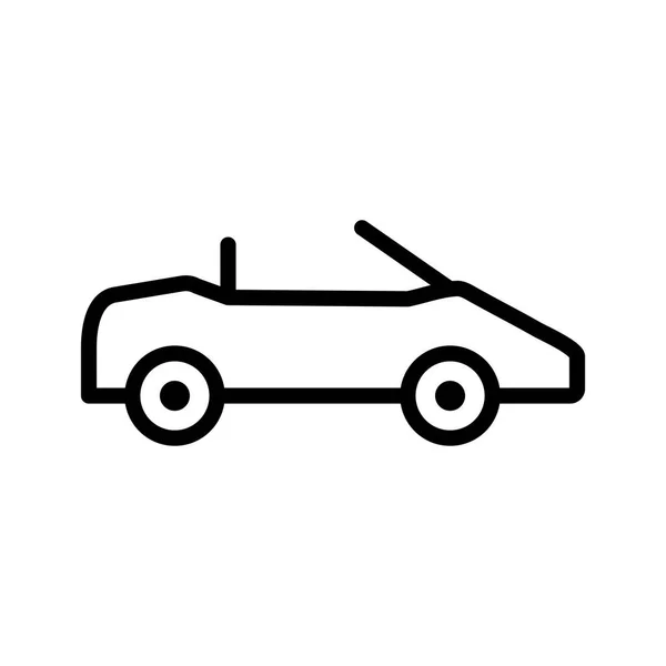 Convertible coche transporte vehículo línea estilo icono — Vector de stock