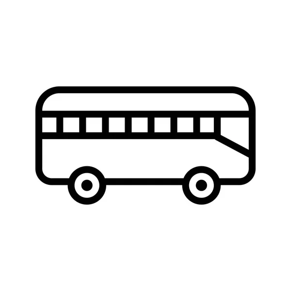 Bus transporte vehículo línea estilo icono — Archivo Imágenes Vectoriales