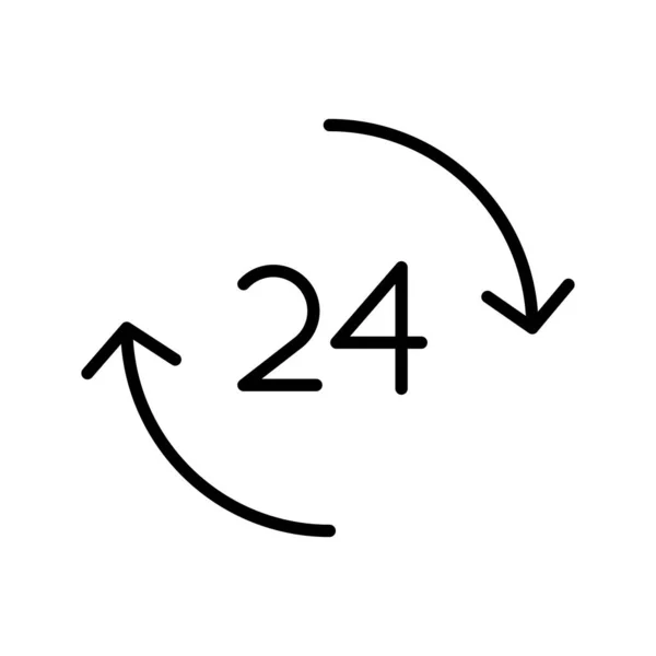 線種を中心とした矢数24時間 — ストックベクタ
