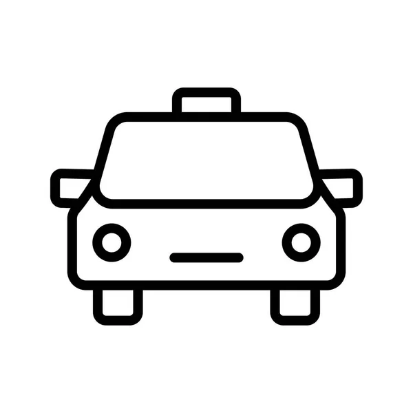 Taxi conveyance transport vehicle line style icon — Stock Vector