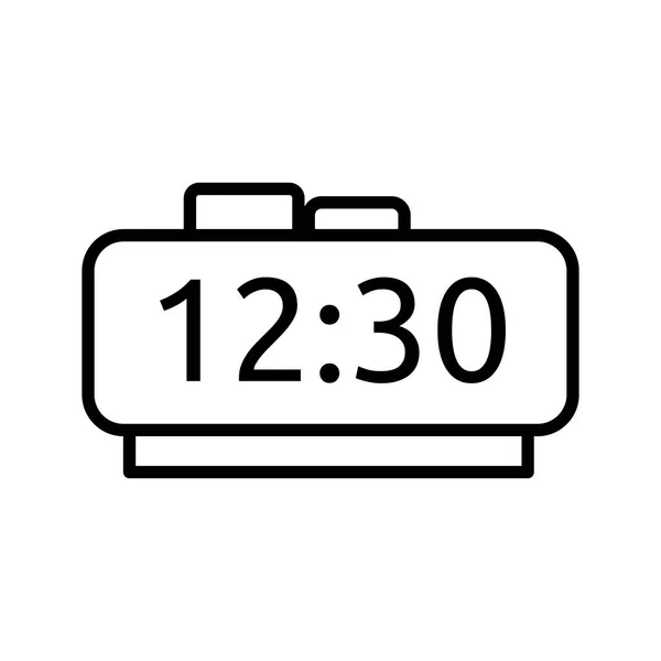 Reloj digital línea de reloj icono de estilo — Vector de stock