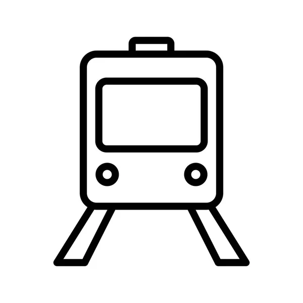 Metro transporte subterráneo transporte vehículo línea estilo icono — Vector de stock