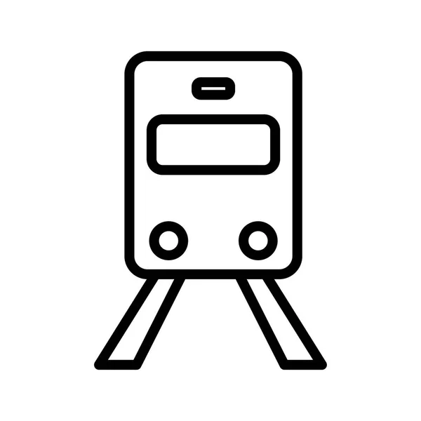Train moyen de transport véhicule ligne style icône — Image vectorielle