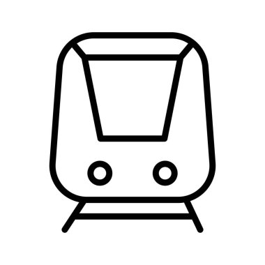 Metro yeraltı taşımacılık aracı satır biçimi simgesi